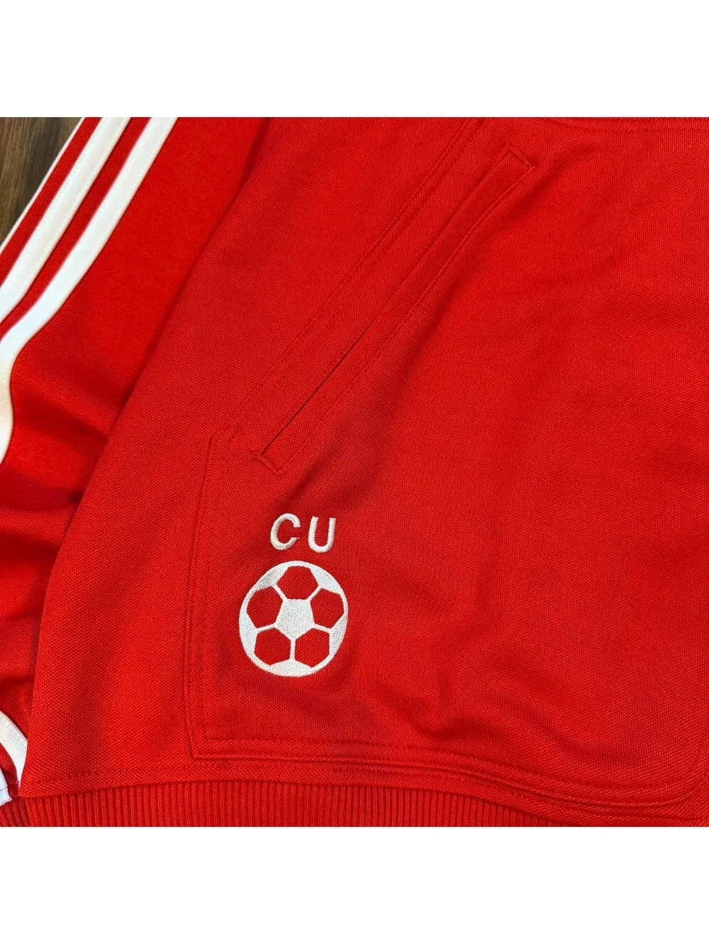 Adidas Originals Cuba Soccer Track Jacket Full Zip 2010 Red White Blue Size L